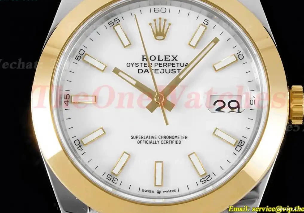 Datejust King 41mm Stk YG 904L White Jubilee VR3235 126303 SS 0626